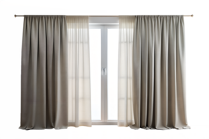 3d render style, minimalist curtains isolated on transparent background png