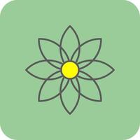 Dandelion Filled Yellow Icon vector