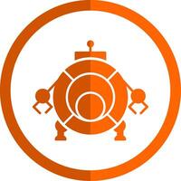 Robotics Glyph Orange Circle Icon vector