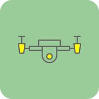 Drone Filled Yellow Icon vector