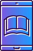 Education App Gradient Filled Icon vector