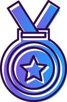 Medal Gradient Filled Icon vector