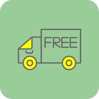 Free Delivery Filled Yellow Icon vector