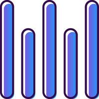 Vertical Align Bottom Gradient Filled Icon vector
