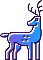 Reindeer Gradient Filled Icon vector