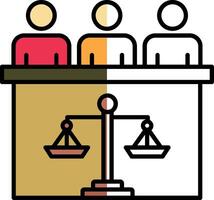 Court Jury Filled Half Cut Icon vector