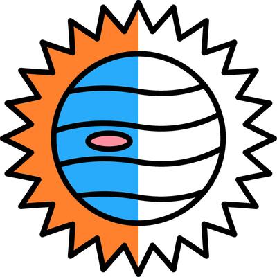 Eclipse Filled Half Cut Icon