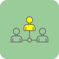Colleague Filled Yellow Icon vector