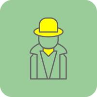 Hacker Filled Yellow Icon vector