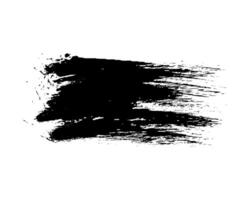 Black brush stroke on transparent background vector