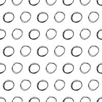 Seamless pattern with sketch circles shape vector