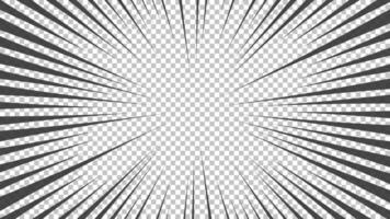 Comic book page with black lines isolated on background. Template with flash explosion rays effect texture. illustration vector