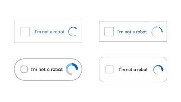 modelo para entrando captcha soy no un robot vector