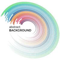 Abstract background with bright colorful lines. Colored circles with place for your text on a white background. vector