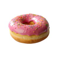 pink donut isolated isolated on transparent background png