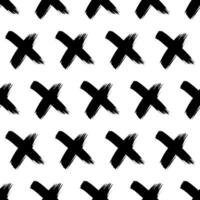 Seamless pattern with hand drawn cross symbols vector