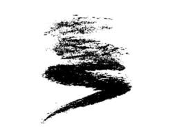 Black brush stroke on transparent background vector