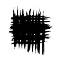 Black brush stroke in square form on white background vector