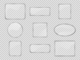Set of glass plates vector