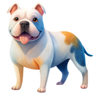 American Bulldog isolated on transparent background png