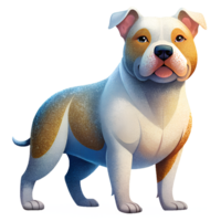 American Bulldog isolated on transparent background png