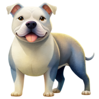 American Bulldog isolated on transparent background png
