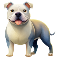 American Bulldog isolated on transparent background png