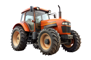 3d render style, tractor isolated on transparent background png