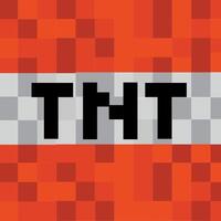 Bricks and TNT 3d. Pixel background. The concept of games background. Pixel game menu resources, level, live bars. illustration vector