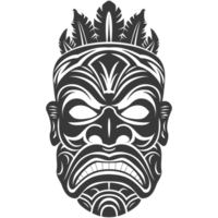 Silhouette Hawaiian Mask black color only png