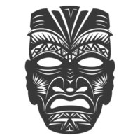 silhouette hawaiano maschera nero colore solo png