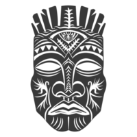 Silhouette hawaiisch Maske schwarz Farbe nur png