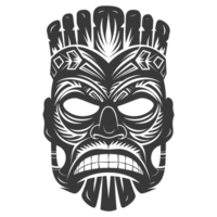 silhouette hawaïen masque noir Couleur seulement png