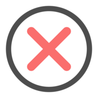 Crossmark Outline Icon png