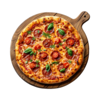 köstlich Scheiben von Mozzarella Pizza auf transparent Hintergrund png