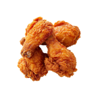 Fried chicken with french fries on transparent background png