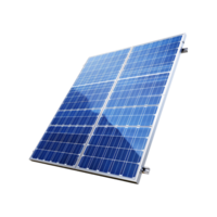 3d rendering solar power panel on transparent background png