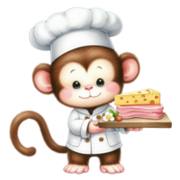 monkey chef cartoon png