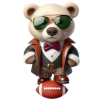 bear wearing sunglasses and a suit png