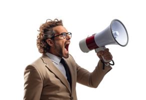 businessman with megaphone png