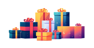 regalo cajas elementos ilustración png