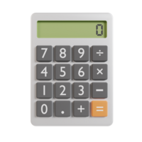 3d calculadora ilustración icono png