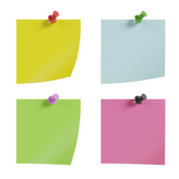 3d Sticky Notes Illustration Icon png