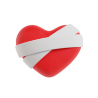 3d zurcidura corazón emoji png
