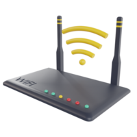 3d wiFi router illustration ikon png