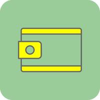 Wallet Filled Yellow Icon vector