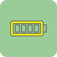 Battery Filled Yellow Icon vector