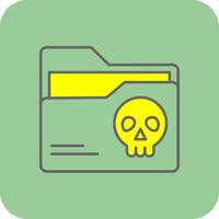 Folder Filled Yellow Icon vector