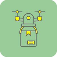 Drone Filled Yellow Icon vector