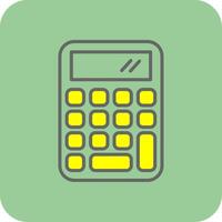 Calculator Filled Yellow Icon vector